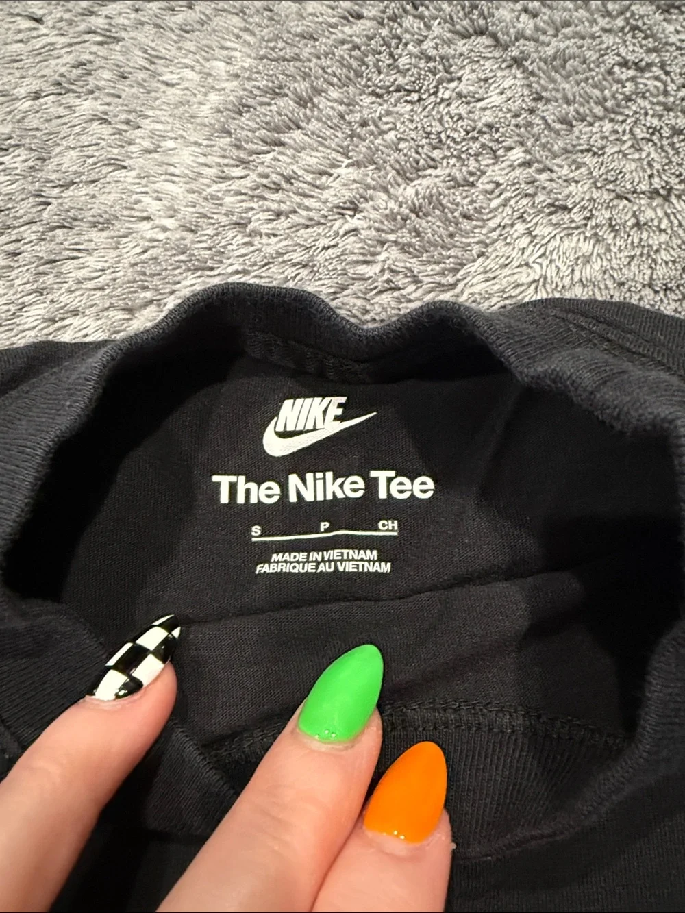 Nike Black Kids Graphic Baseball Tee with Orange Cap